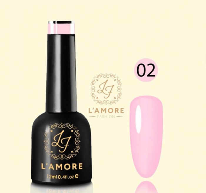 Gel nail polish Luxury L'AMORE FASHION 12ml tone 02