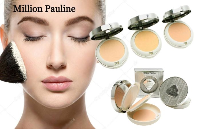 Shining face powder with mirror 3 in 1 Million Pauline GLOW, 24g (row of 3 pcs)