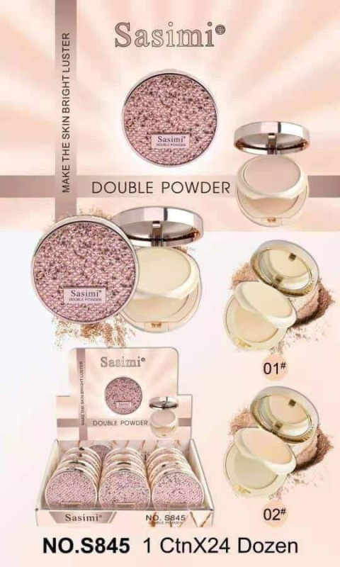 Compact powder 2in1 Sasimi Double Powder, tone 02