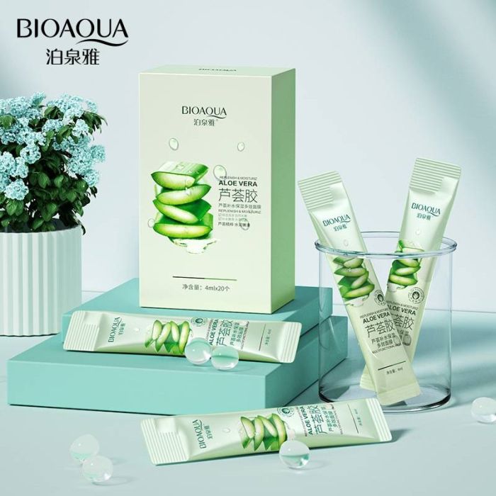 Moisturizing mask with aloe extract Bioaqua Aloe Vera Arbutin Moisturizing Mask 4ml (pack of 20pcs)