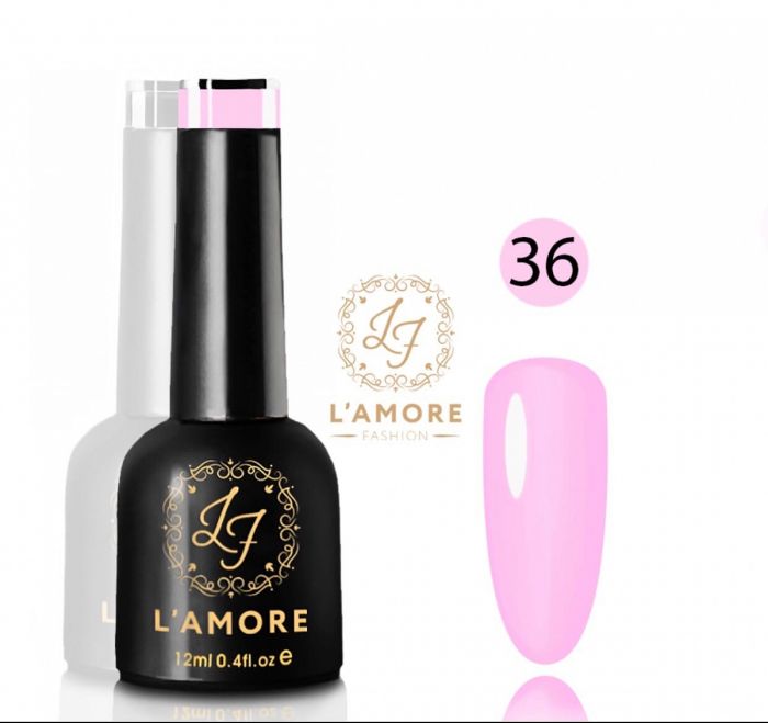 Gel nail polish Luxury L'AMORE FASHION 12ml tone 36