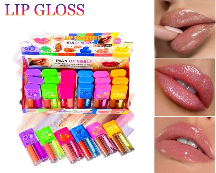 Double Lip Gloss Iman Of Noble 2 in 1 Lip Plumper (in stock)