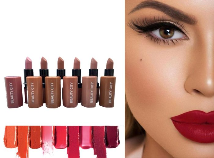 Set of matte lipsticks Beauty City Silky Matte Lipstick (6 pcs.)