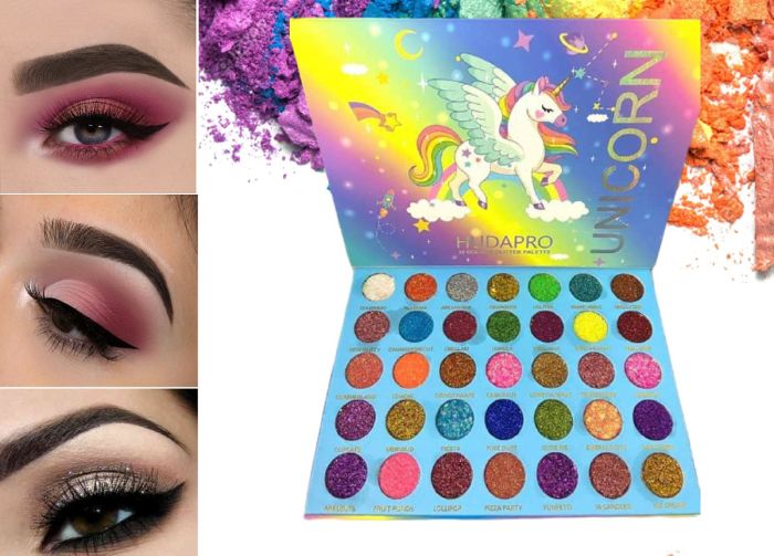 Professional HudaPro Unicorn Shadow Palette (35 Colors)