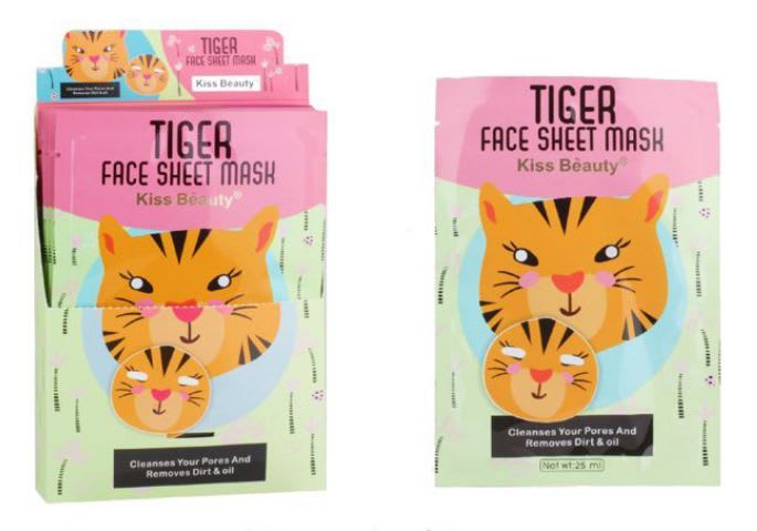 Cloth Face Mask Kiss Beauty Tiger mask 1pc