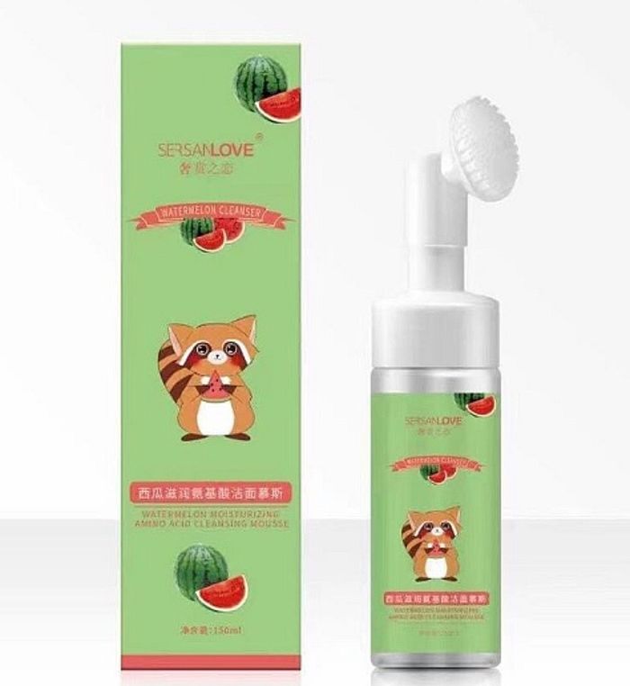 Cleanser foam with apple filling SERSANLOVE Watermelon cleansing mousse with amino acids 150 ml