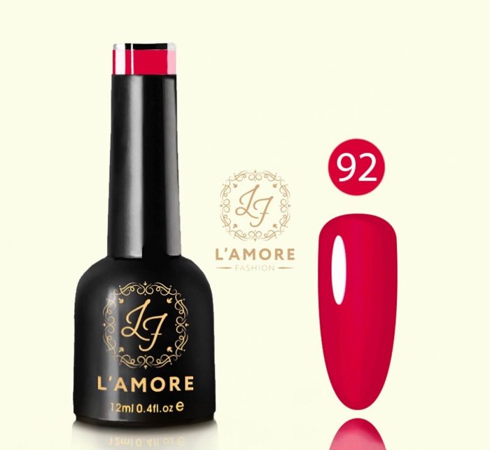 Gel nail polish Luxury L'AMORE FASHION 12ml tone 92