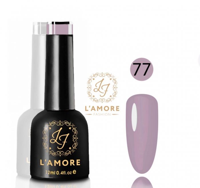 Gel nail polish Luxury L'AMORE FASHION 12ml tone 77