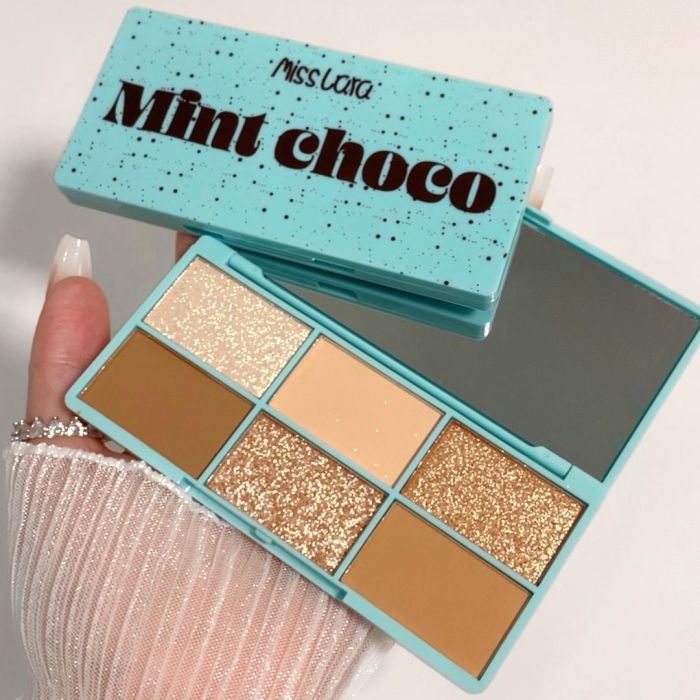 Eye shadow Miss Lara Mint Choco, 6 colors, tone 02