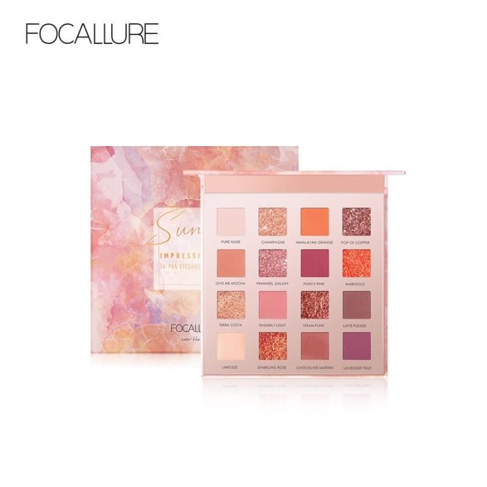 Eye Shadow Focallure 16 Colors Eyeshadow Palette Sunrise