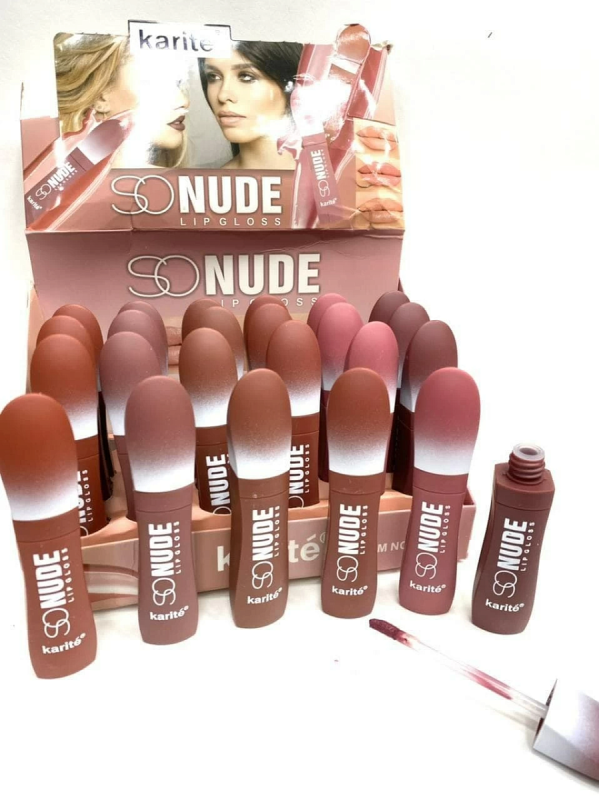 Karite So Nude Lipgloss Liquid Lipsticks Set (row 6pcs)