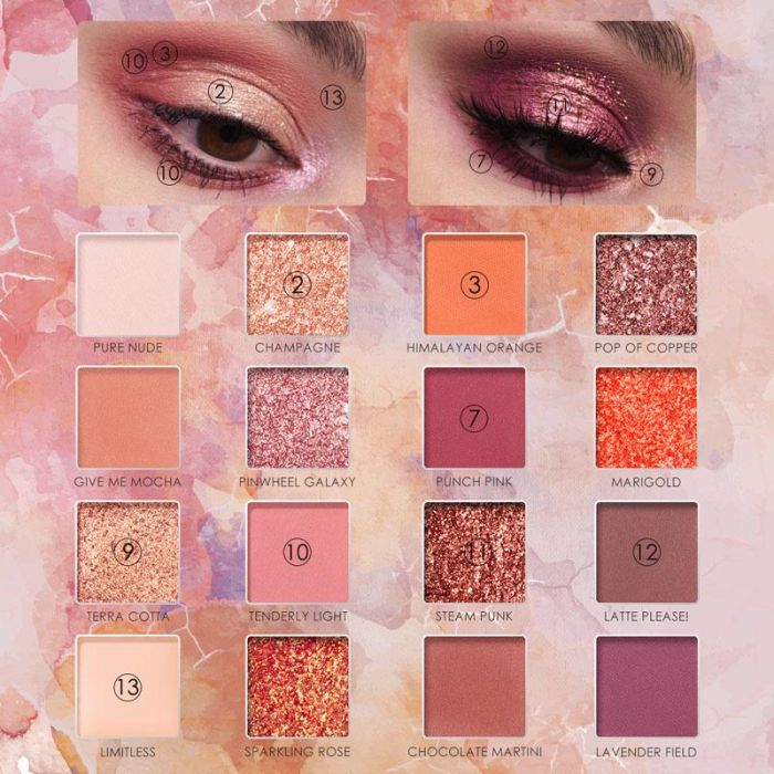 Eye Shadow Focallure 16 Colors Eyeshadow Palette Sunrise