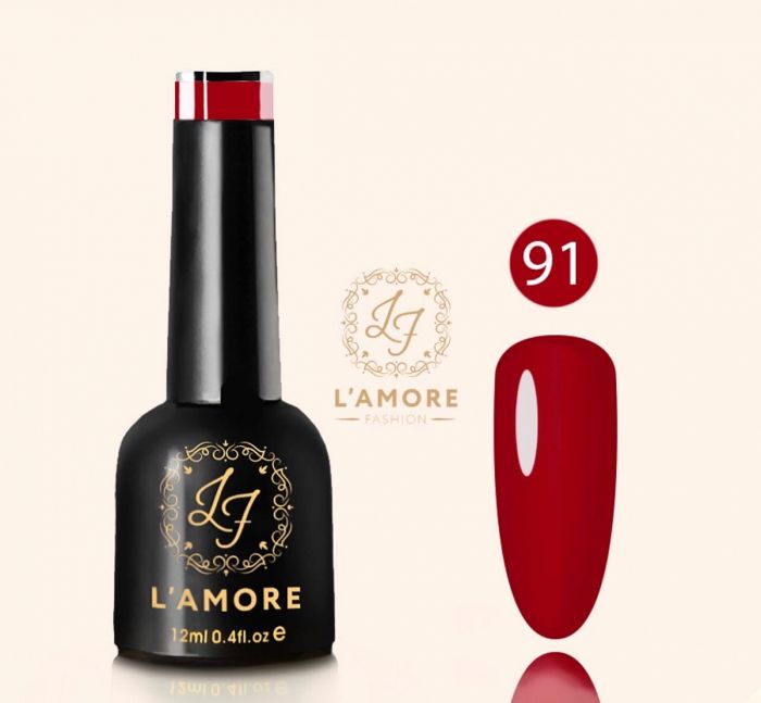 Gel nail polish Luxury L'AMORE FASHION 12ml tone 91