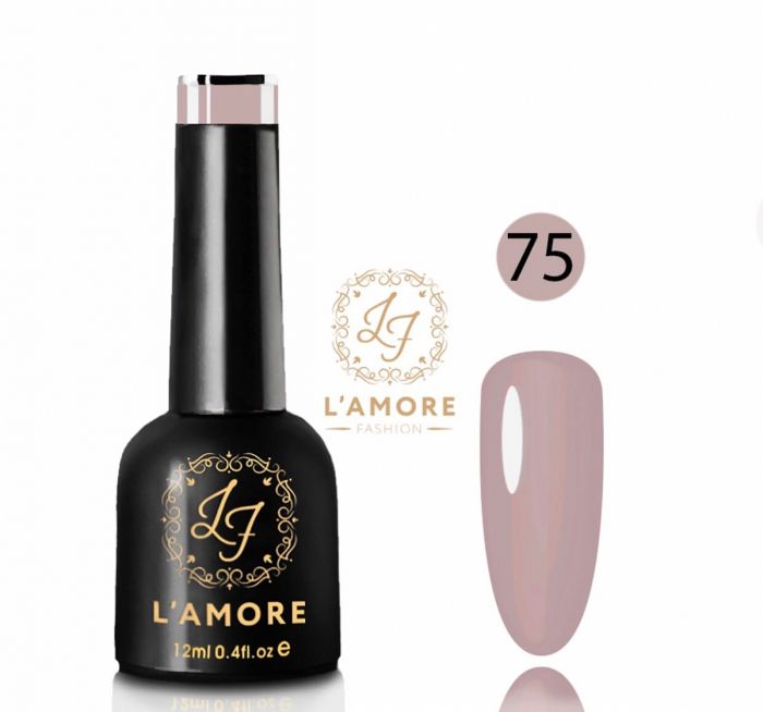 Gel nail polish Luxury L'AMORE FASHION 12ml tone 75