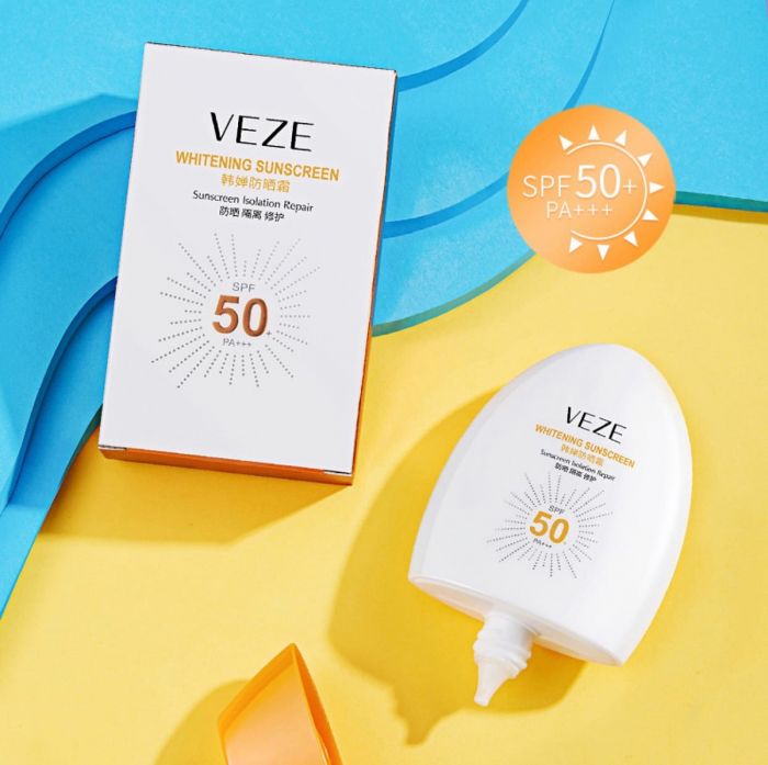 Sunscreen Whitening Cream VEZE Whitening Sunscreen SPF50 PA+++ 45 ml