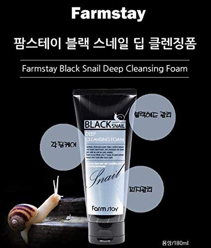 (China) Cleansing foam with black snail mucin FarmStay, 180ml