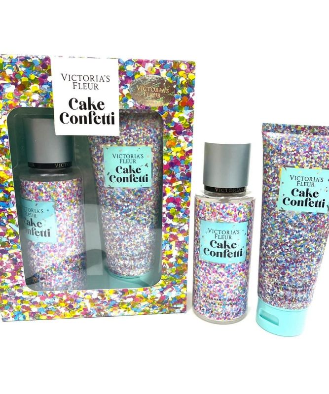 Victoria's Fleur Cake Confetty Gift Set 125ml+120g