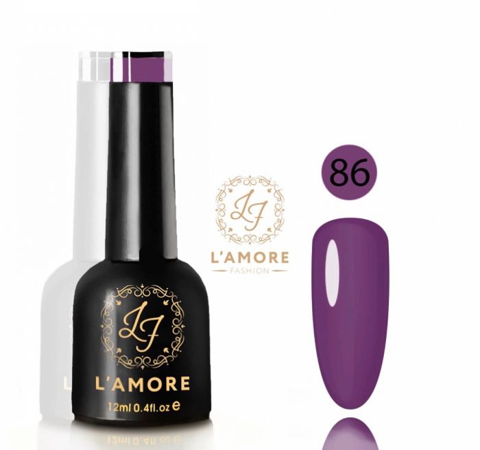 Gel nail polish Luxury L'AMORE FASHION 12ml tone 86