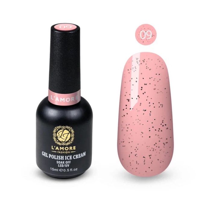 Gel nail polish L'AMORE Fashion, 15 ml, 09 tons.