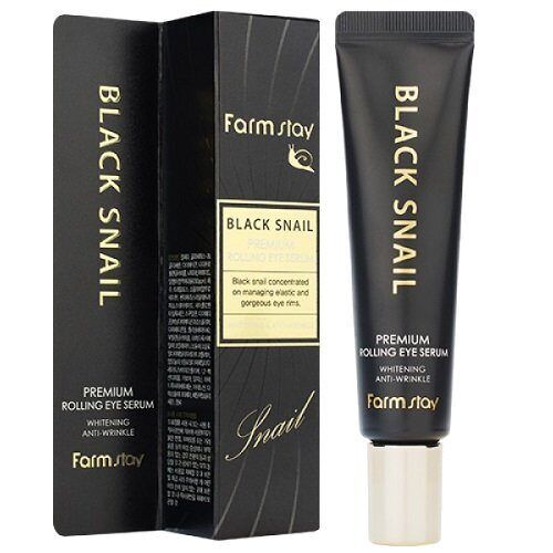 (China) Anti-aging serum for the skin around the eyes with snail mucin FarmStay Black Snail Premium Rolling Eye Serum 25ml