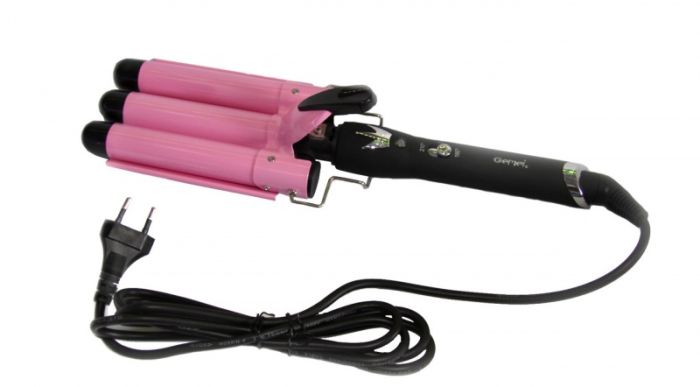 Professional triple curling iron for hair Gemei GM-1956