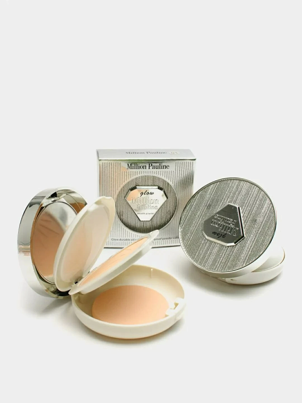 Shining face powder with mirror 3 in 1 Million Pauline GLOW, 24g (row of 3 pcs)