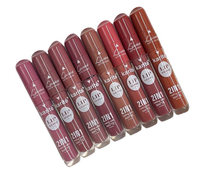 Karite 2 in 1 Matte Lip Gloss (8 pcs.)