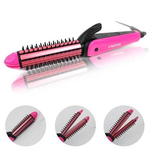 Curling iron with comb for hair Nova NHC-8890 3in1