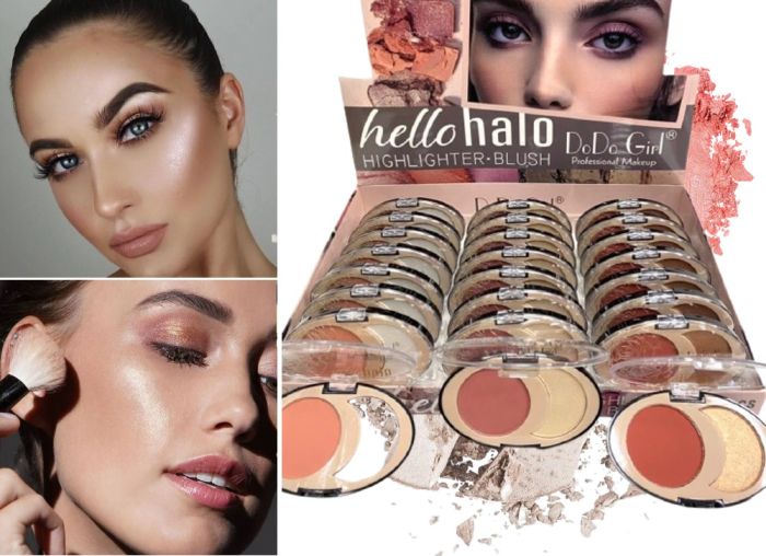 Blush+highlighter DoDo Girl Hello Halo (row of 3 pcs)