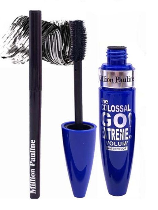 Set 2in1 Mascara+Pencil Million Pauline Volume Colossal Extreme (blue)