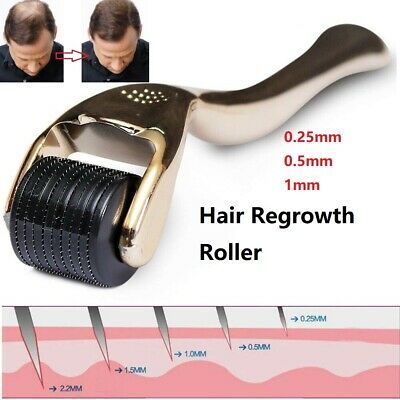 Mesoroller Antistress Facial Massager 540 Needles Derma Micro Needle Derma Roller zolotoy 540 Needles 1 mm